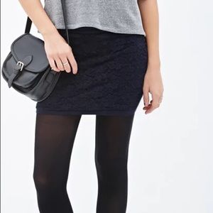 Forever 21 floral lace mini skirt